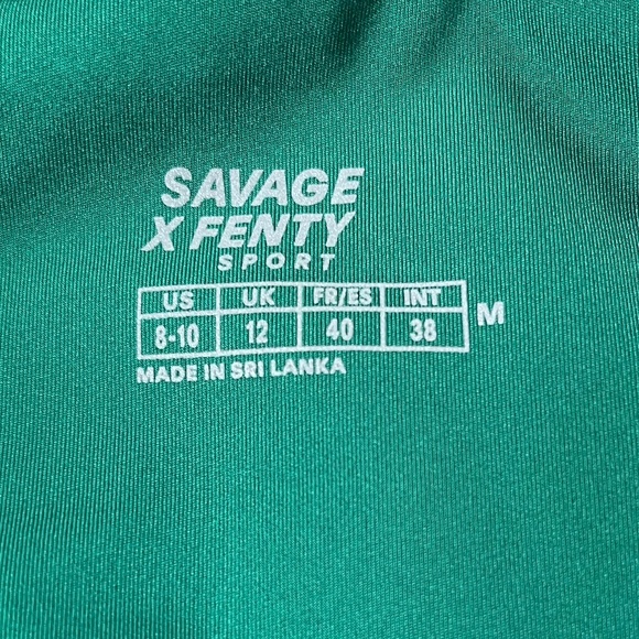 Savage X Fenty Sport Leggings medium 8-10 green - Picture 6 of 9